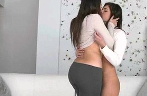 Lesbo Girls (Valentina Nappi &_ Leah Gotti) Have Fun Make mincemeat be useful to And Kissing Each Other clip-29