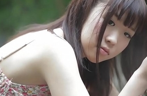 Coy Japanese teen angel first time X-rated outdoor tease