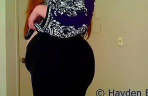 BBW Hayden XXX Striptease Ass Together with Belly Play