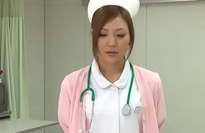 Stunning Japanese nurse gets creampied baulk coarse close to pussy pounded
